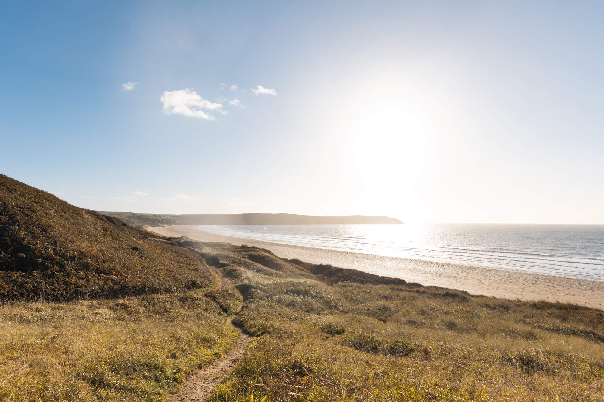 Spend lazy days on Woolacombe beach.