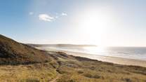 Spend lazy days on Woolacombe beach.
