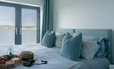 Bedroom 2 is a 'zip and link' and can be made up as a super-king or twin beds with a Juliet balcony facing towards the sea and an en suite shower-room. - Thumbnail Image