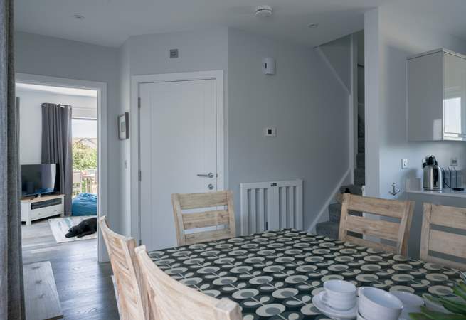 Looking through to the sitting-room from the kitchen/diner.