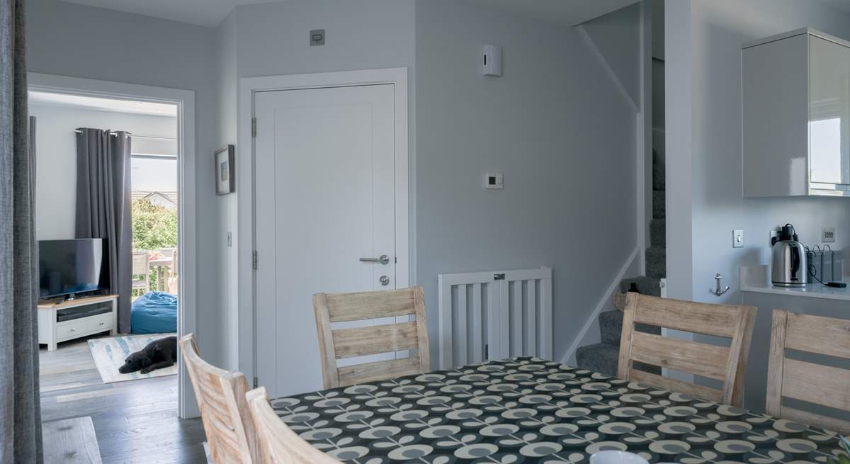 Looking through to the sitting-room from the kitchen/diner.