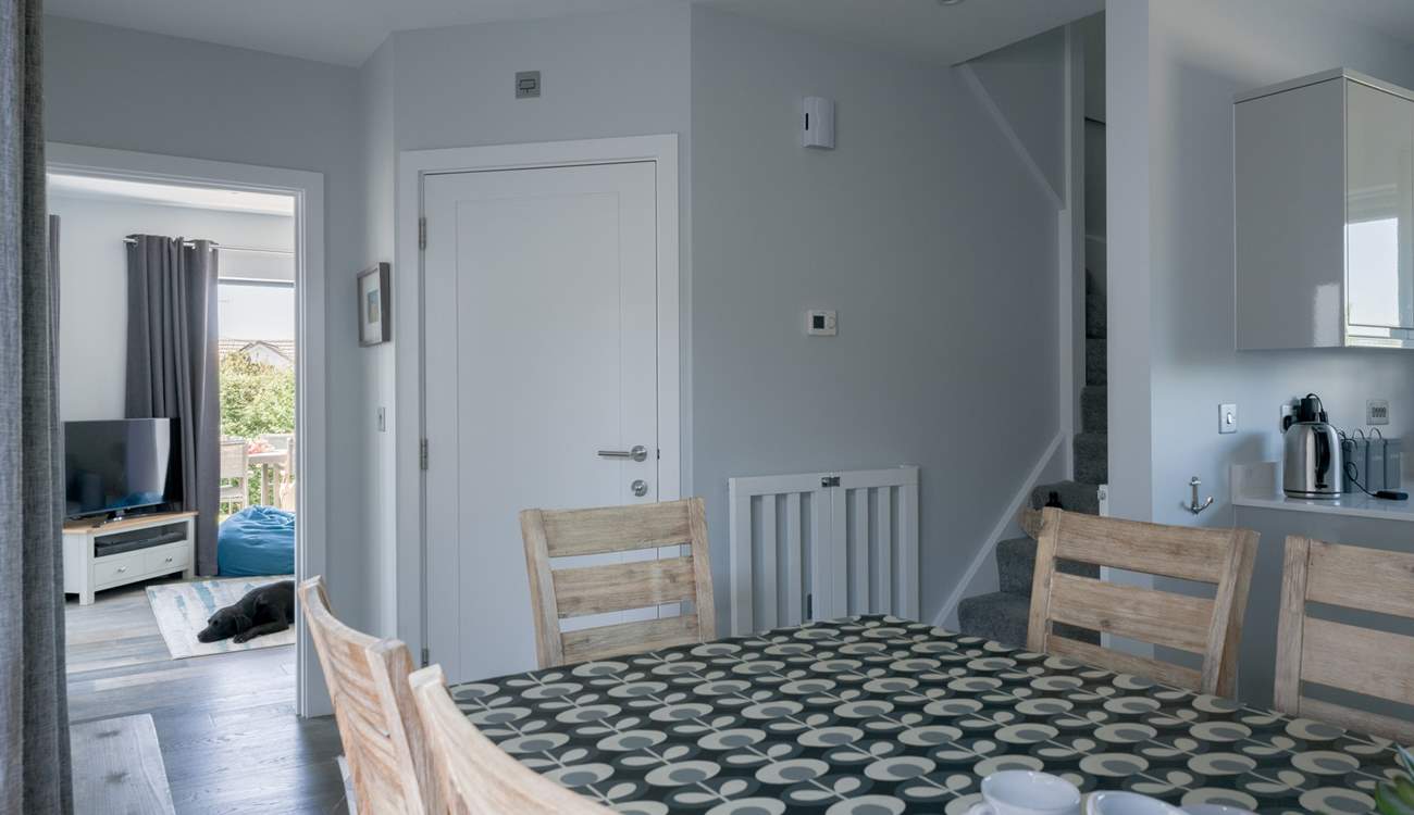 Looking through to the sitting-room from the kitchen/diner.