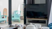 The Smart TV will keep everyone entertained after a busy beach day.