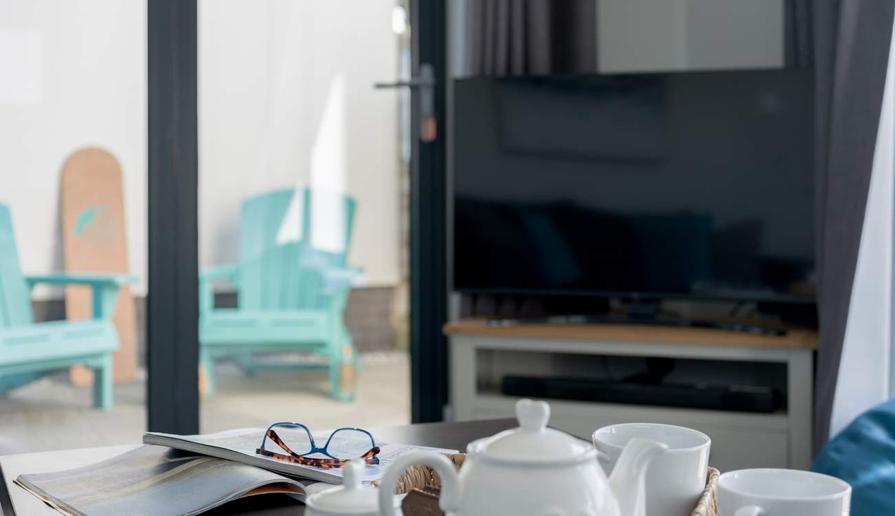 The Smart TV will keep everyone entertained after a busy beach day.