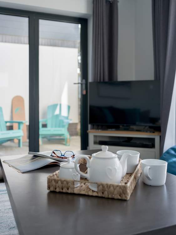 The Smart TV will keep everyone entertained after a busy beach day.
