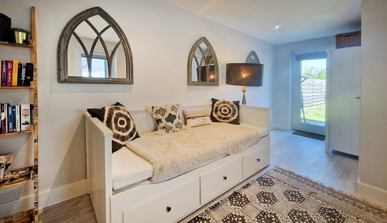 The stylish snug room.