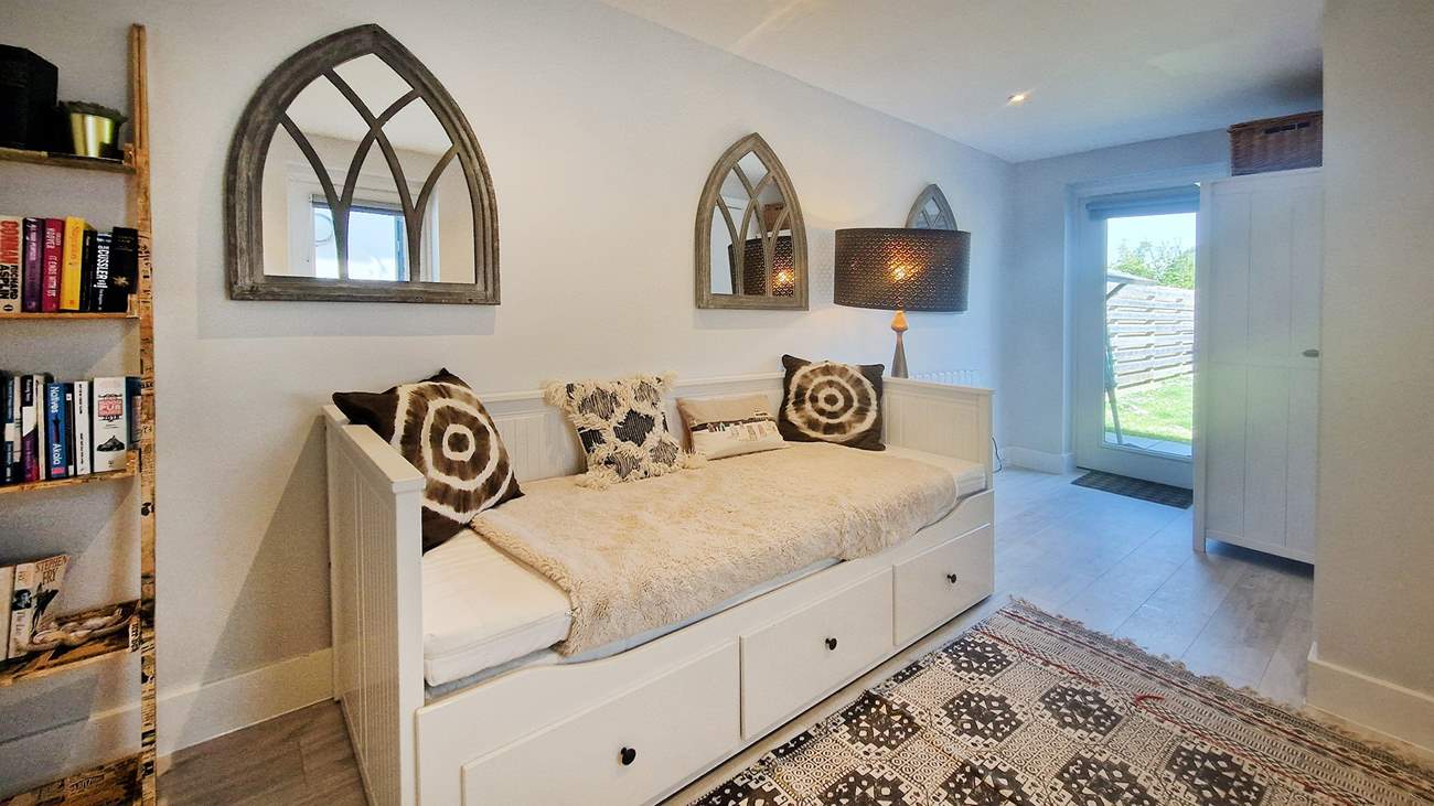 The stylish snug room.