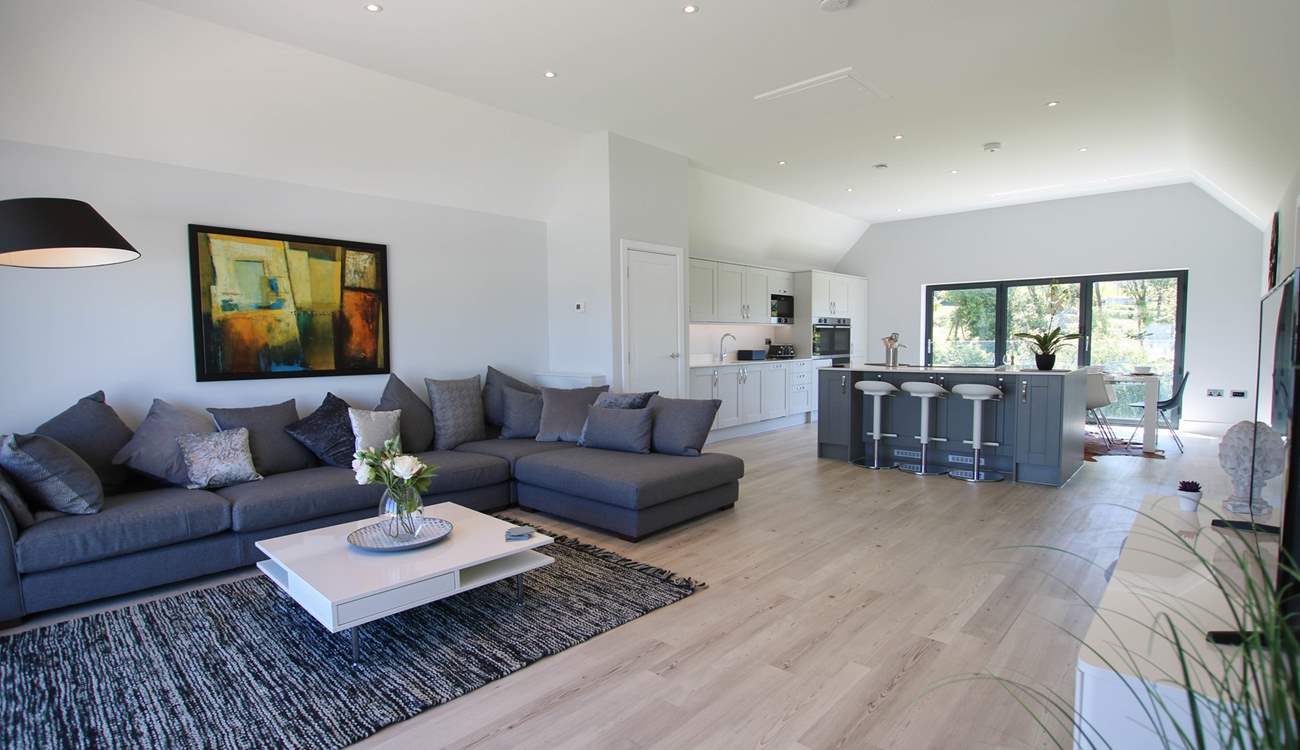 Cuddle up on the sofa and catch a movie on the Smart TV.