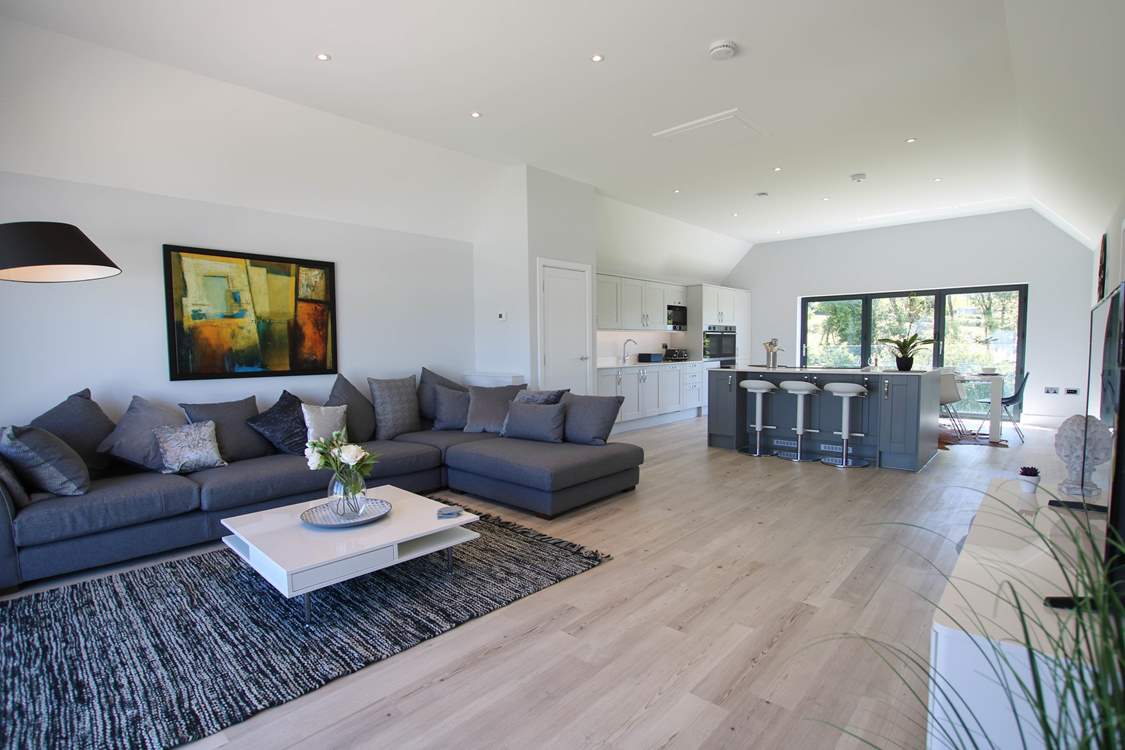 Cuddle up on the sofa and catch a movie on the Smart TV.
