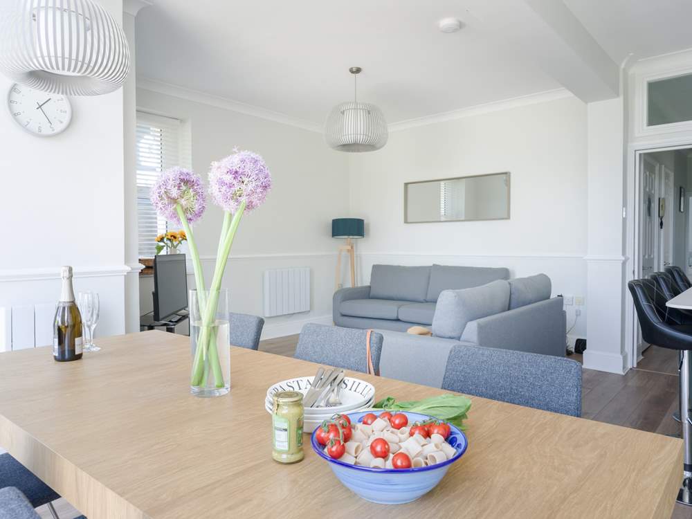 The open plan living area.