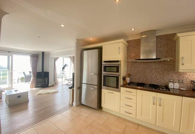 The stylish kitchen has all the equipment you'll need.