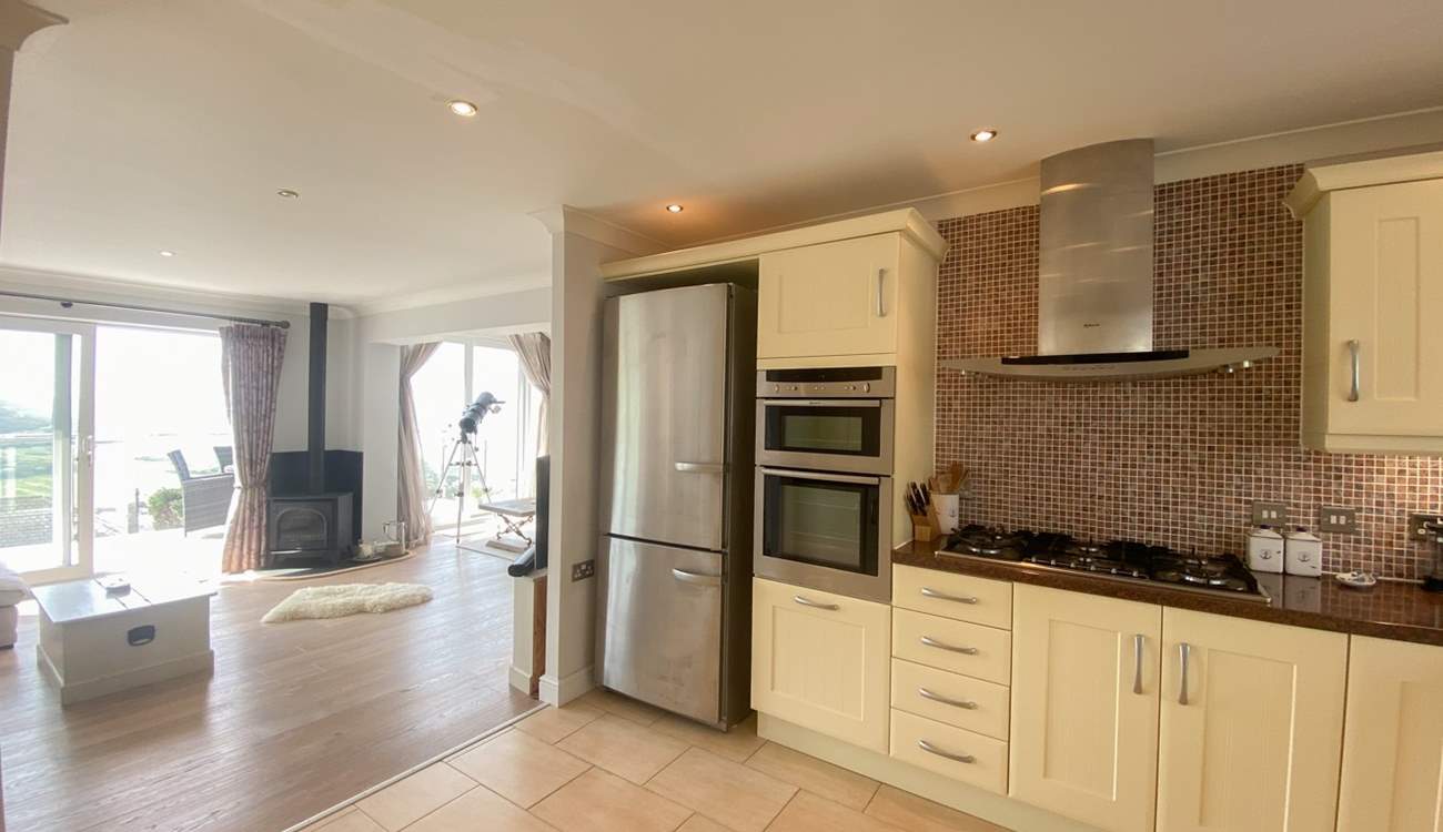 The stylish kitchen has all the equipment you'll need.