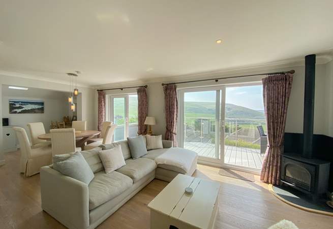 Cosy seating and a wood-burner effect gas fire to keep you warm on cooler days. 