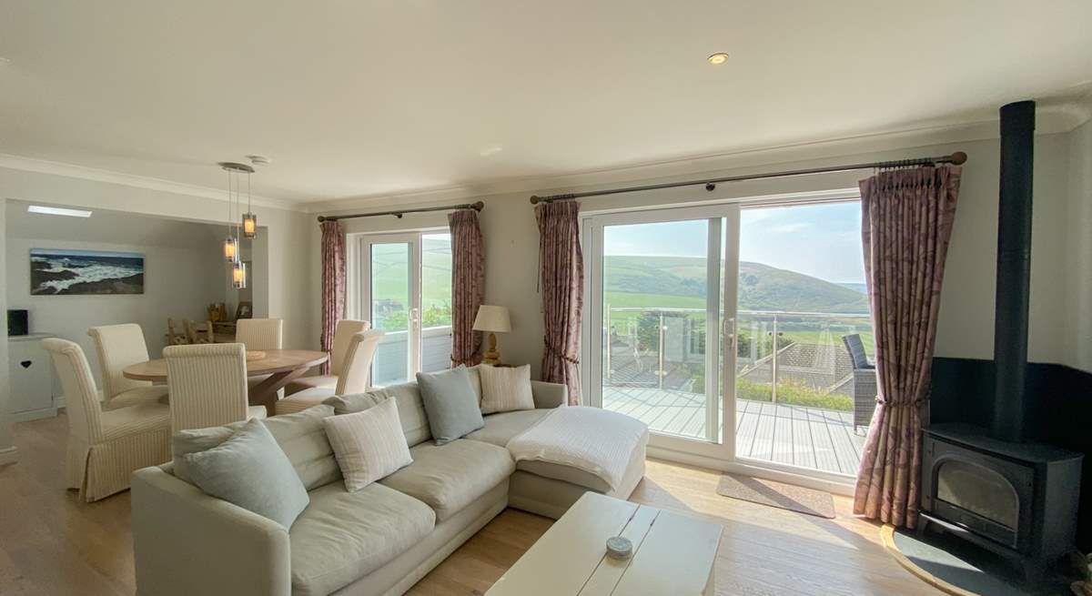 Cosy seating and a wood-burner effect gas fire to keep you warm on cooler days. 