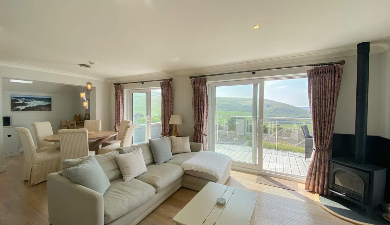 Cosy seating and a wood-burner effect gas fire to keep you warm on cooler days. 