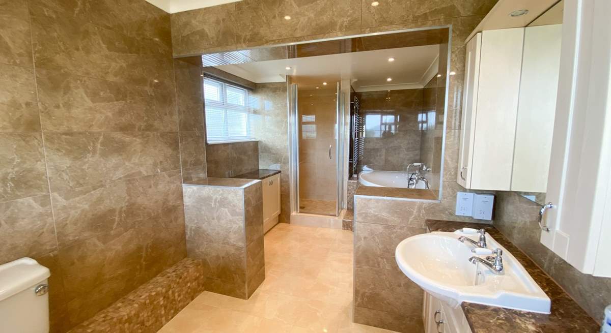 Oh so stylish; the stunning en suite to bedroom 1.