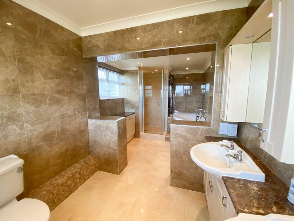 Oh so stylish; the stunning en suite to bedroom 1.