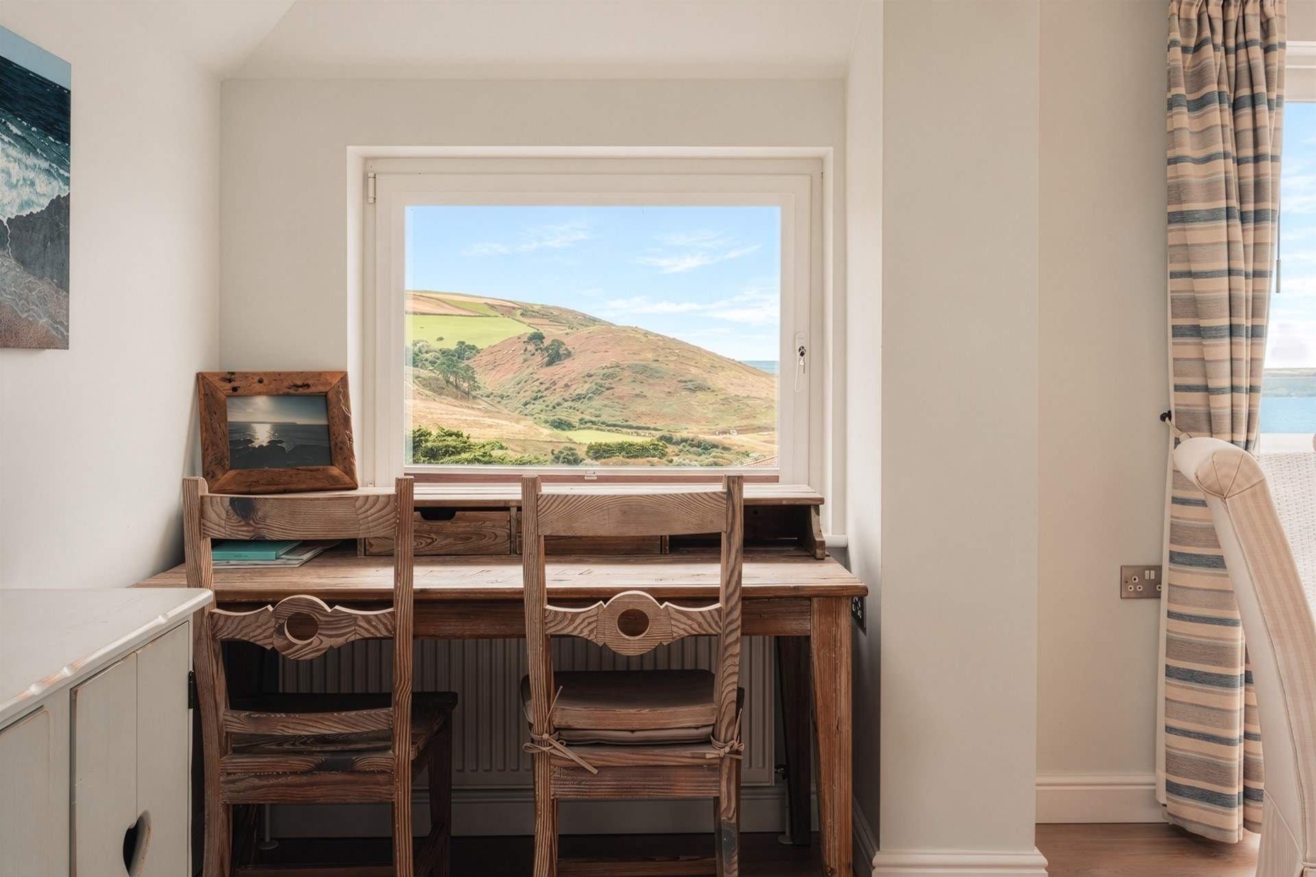 You will also find a handy desk area, ideal if work comes calling. 