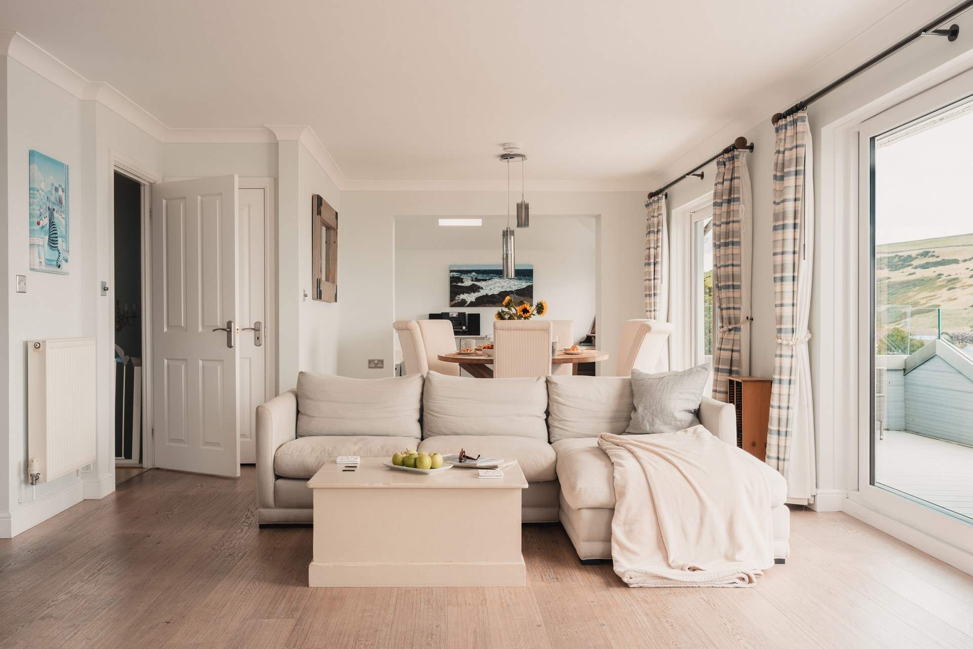 The living area is light and spacious.