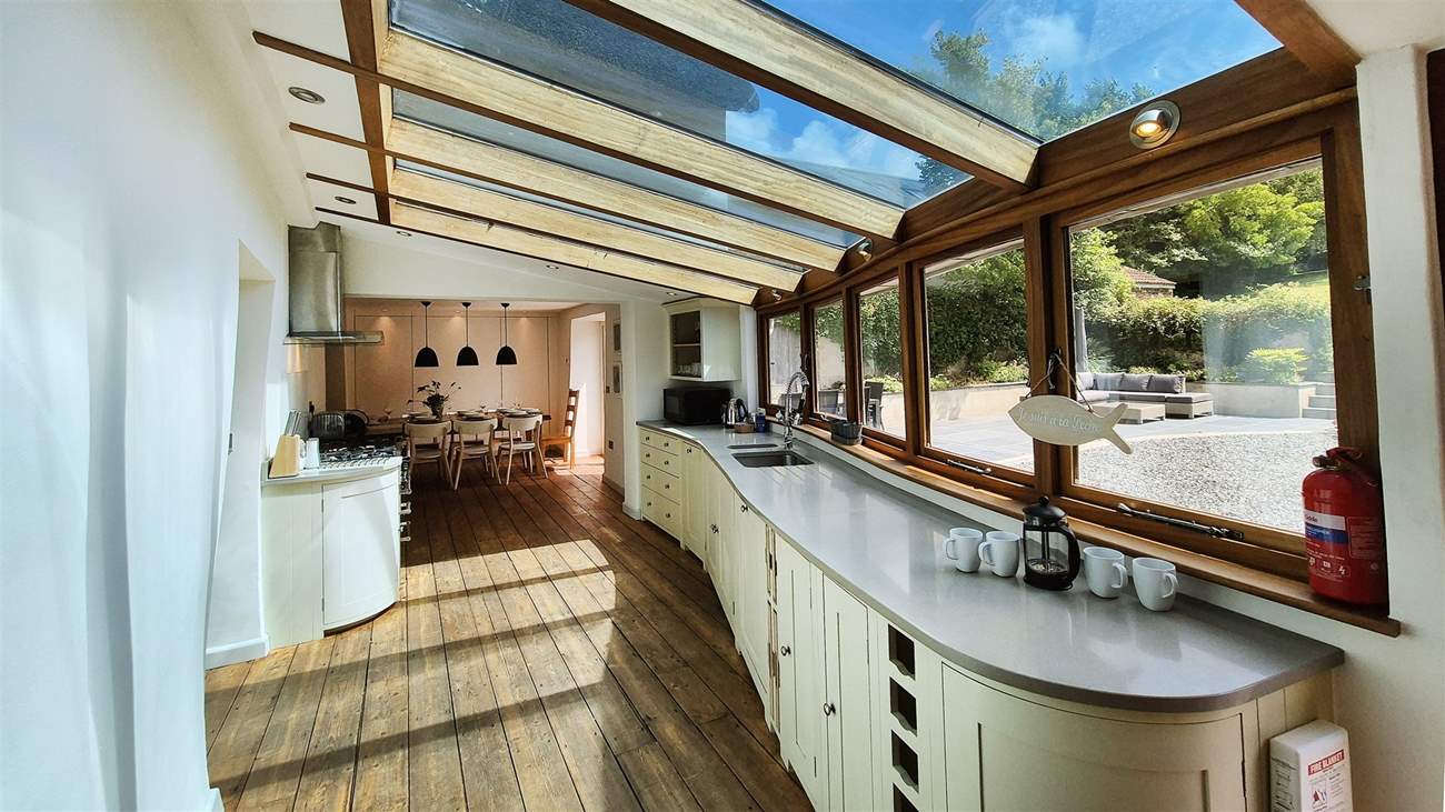 The beautifully crafted kitchen is oh so stylish.