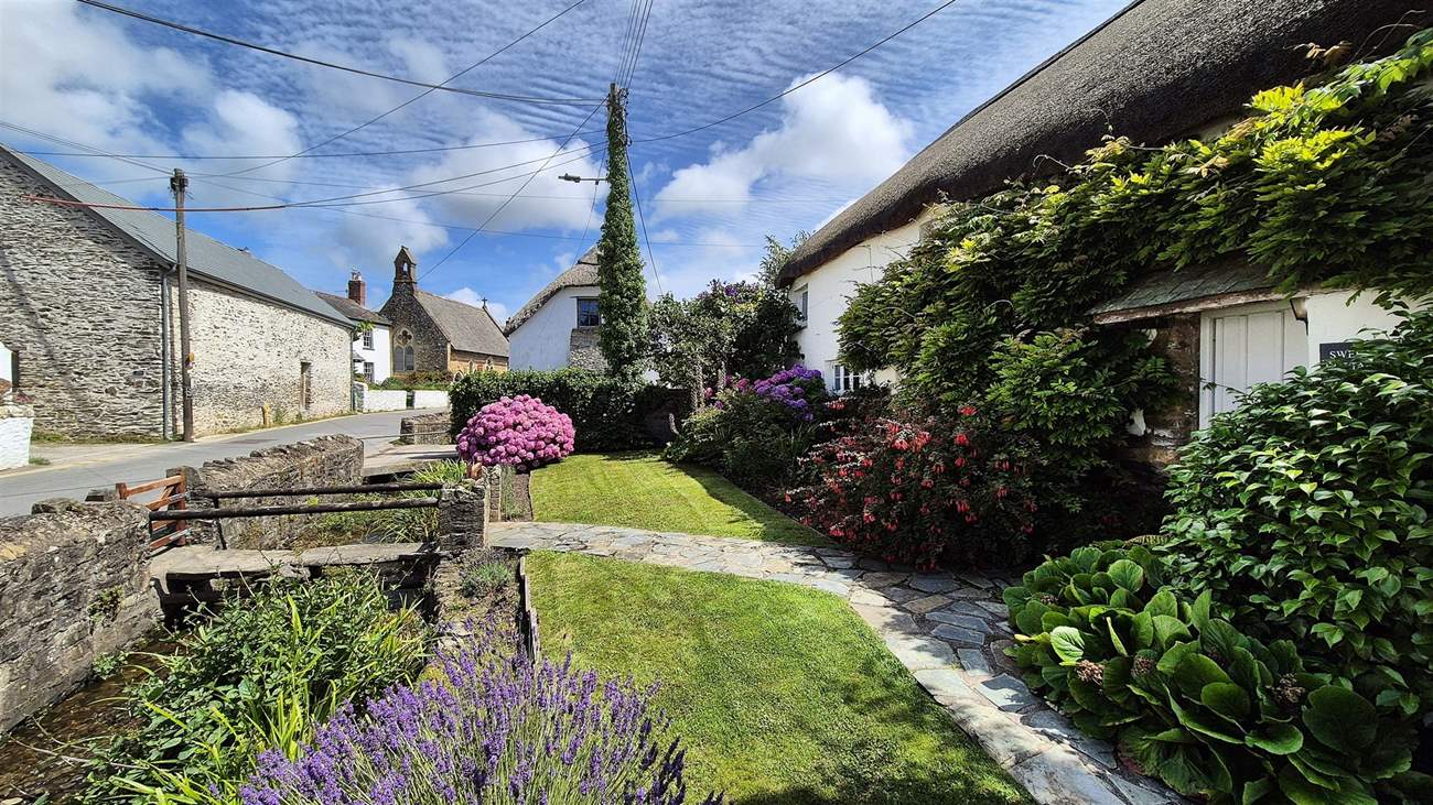 Sweets Cottage has a pretty stream running along the front. Please take care with children.