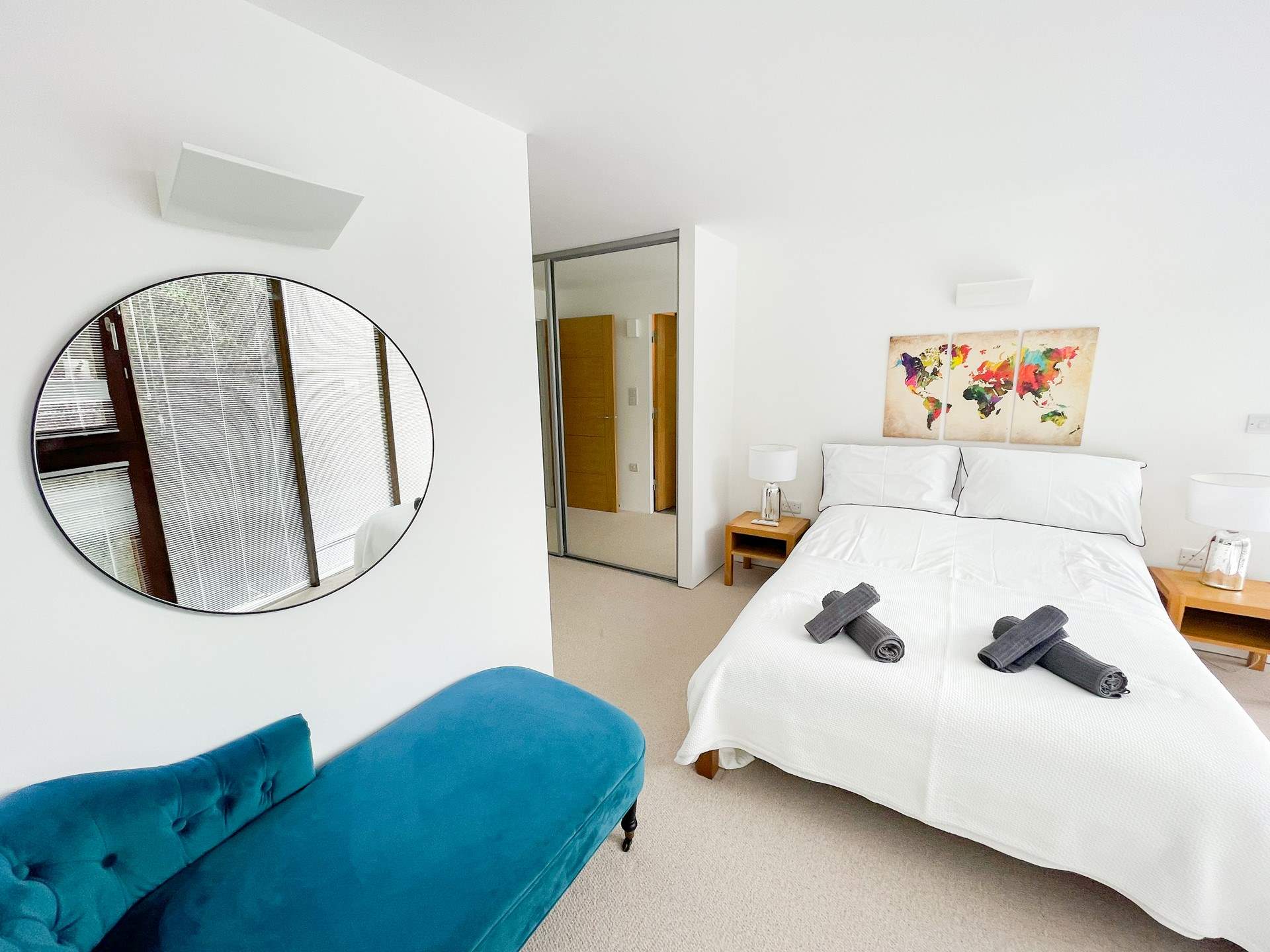 Upstairs, a peaceful slumber awaits.