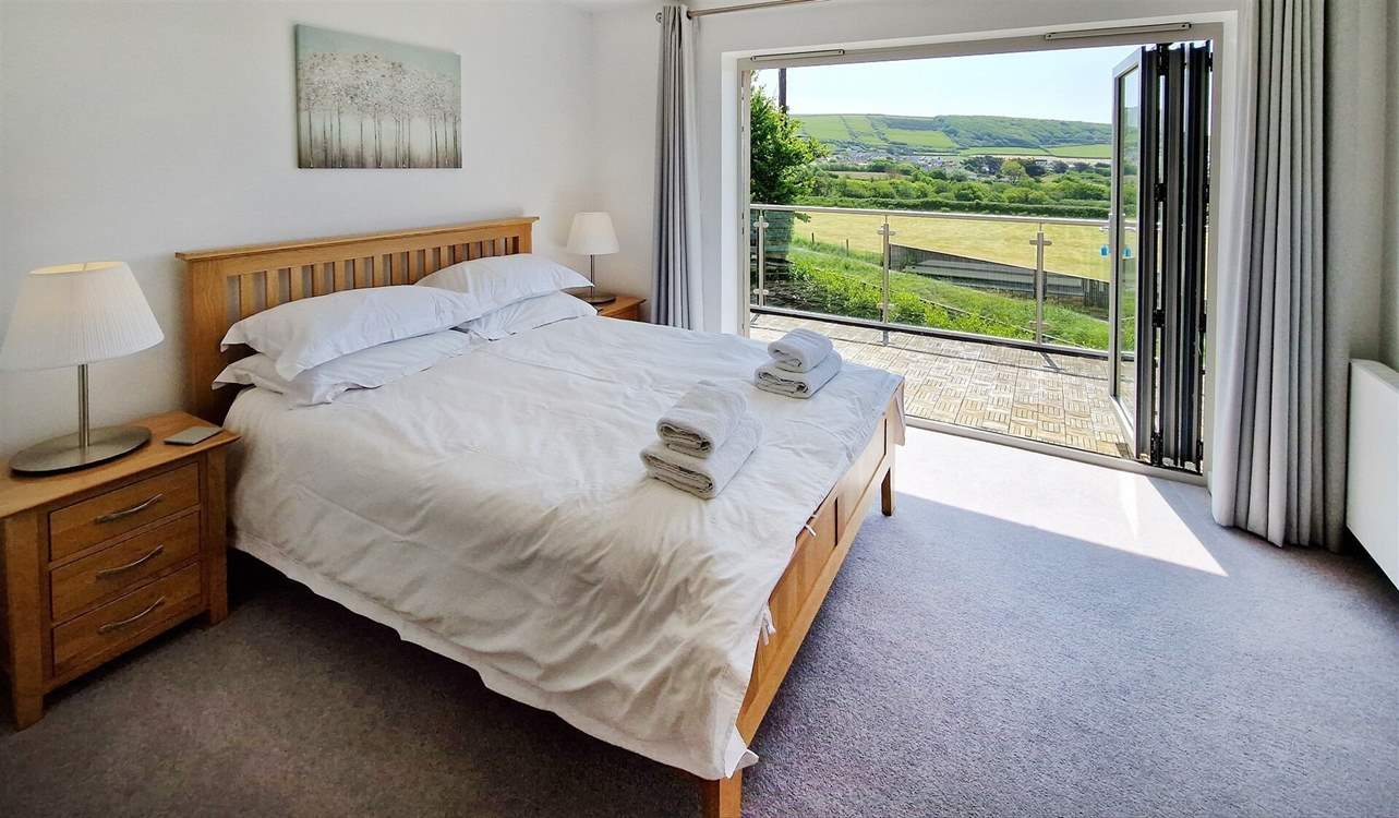 Lovely linens adorn the beds.