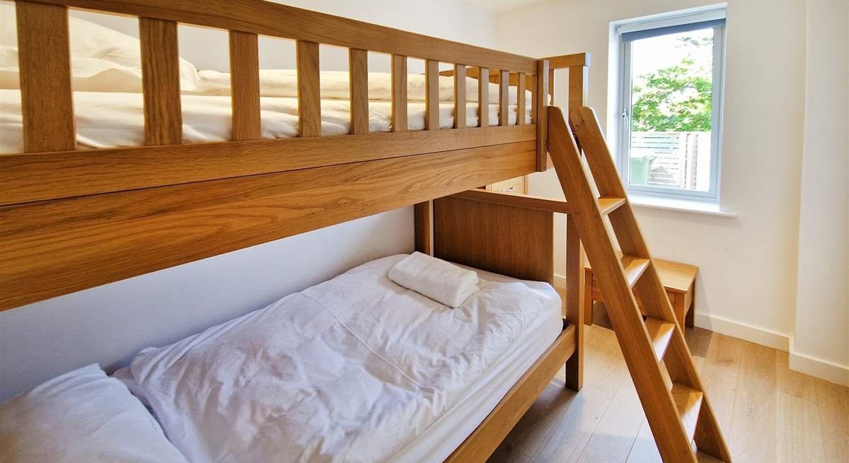 The children will love the bunk room on the ground floor. 
