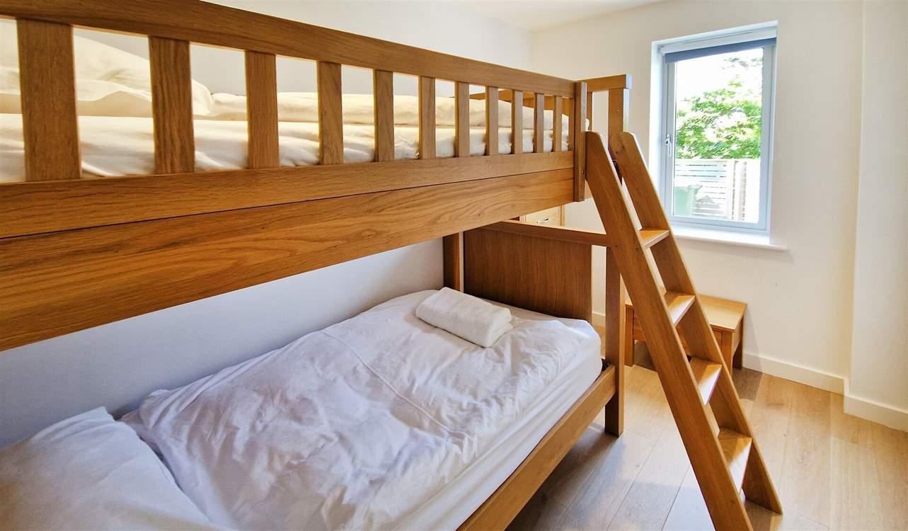 The children will love the bunk room on the ground floor.