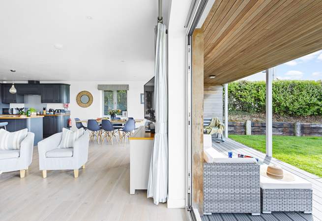 The ground floor flows seamlessly from indoors to outdoors. 