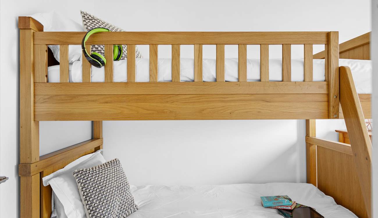 The bunk-bedroom can be found on the ground floor.