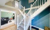 Climb the stairs to the bedrooms on the first floor.  - Thumbnail Image