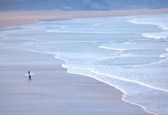Woolacombe is home to a spectacular beach, a surfers' delight. 