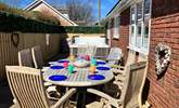 Enjoy the Devonshire sunshine on the secluded patio. - Thumbnail Image