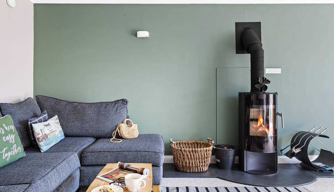 Relax on the cosy corner sofa after a busy beach day. 