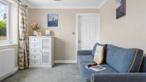 The second sitting-room is ideal for a quiet read or to catch up if work calls. This is also a full sofa bed and doubles up as a lovely bedroom.
