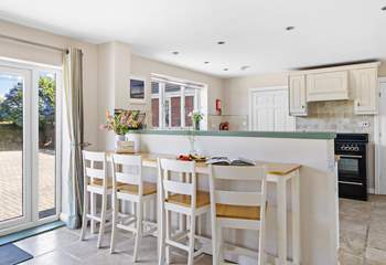 The kitchen/diner has room for everyone. 