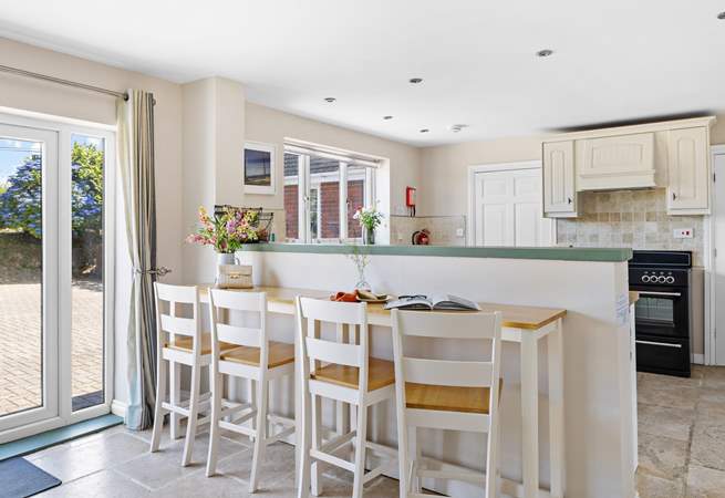 The kitchen/diner has room for everyone. 