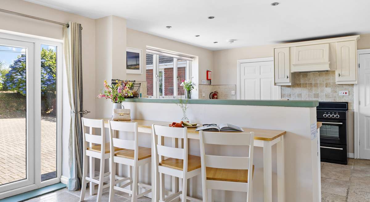 The kitchen/diner has room for everyone. 