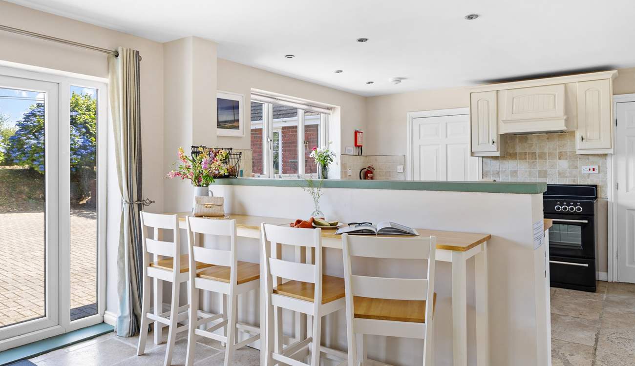 The kitchen/diner has room for everyone. 