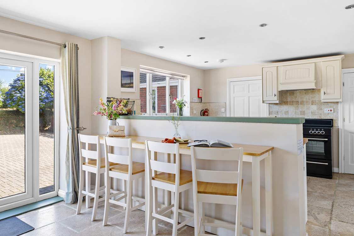 The kitchen/diner has room for everyone.