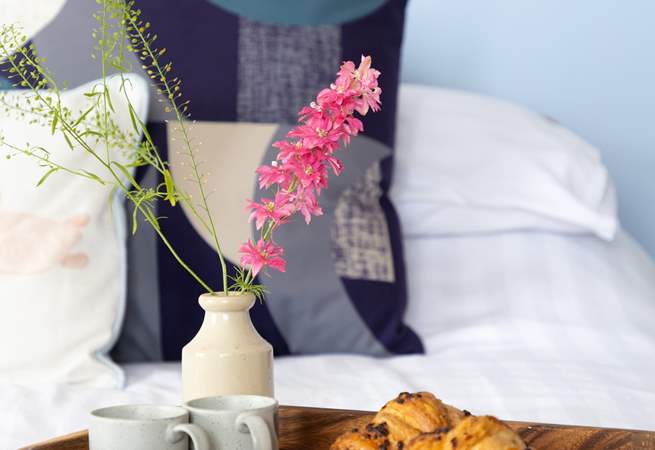 Breakfast in bed? why not you are on holiday!