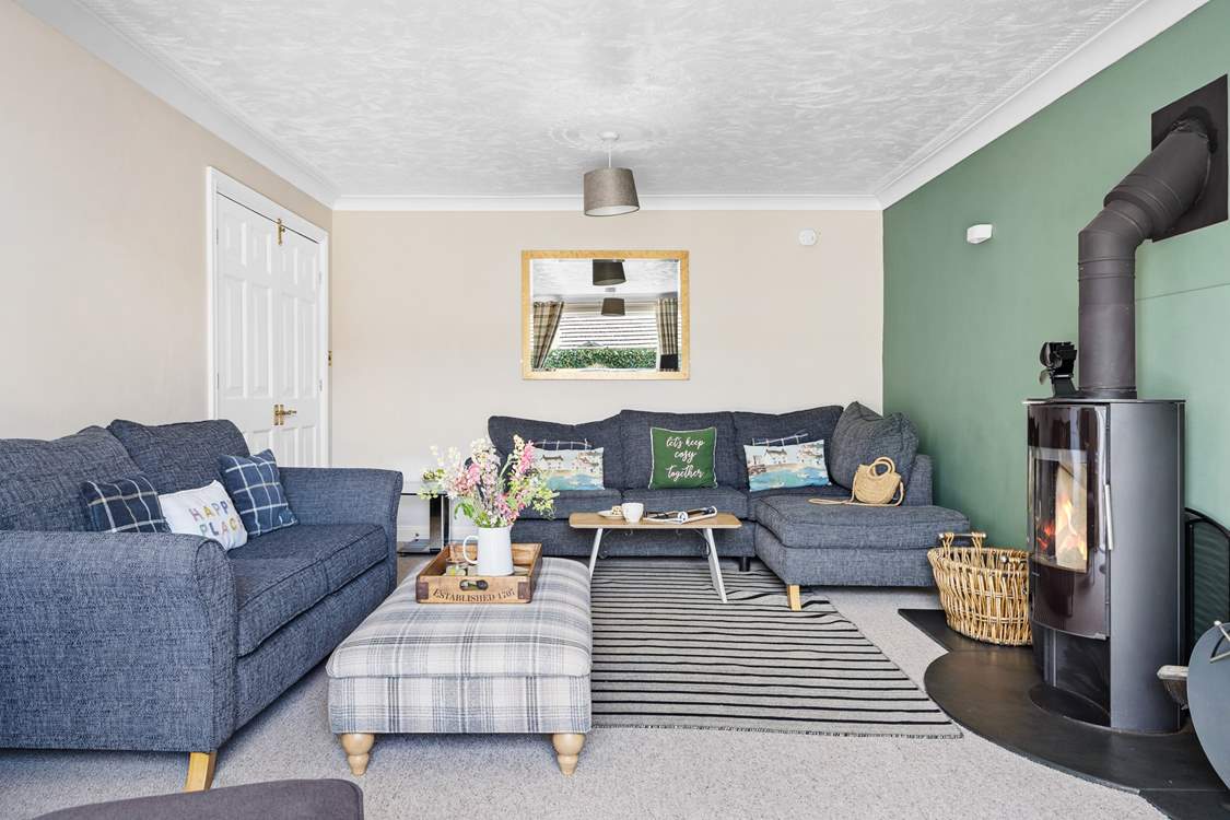 The warming wood-burner makes this holiday home ideal throughout the seasons.