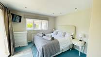 The spacious king room.