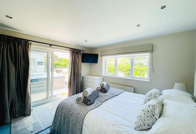 The ground floor king room has an en suite and leads out to the garden.