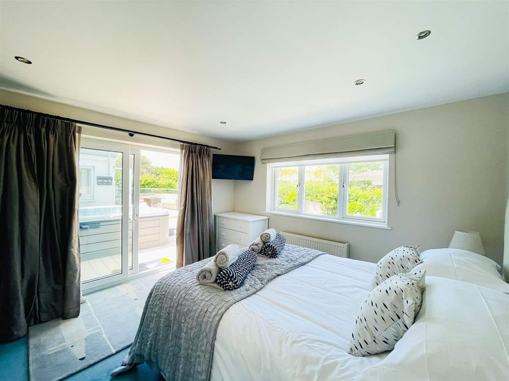The ground floor king room has an en suite and leads out to the garden.