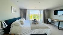 The super-king double bedroom has a terrace and en suite. 