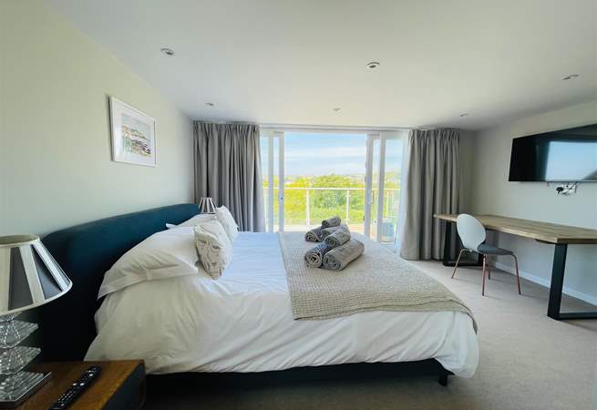 The super-king double bedroom has a terrace and en suite. 