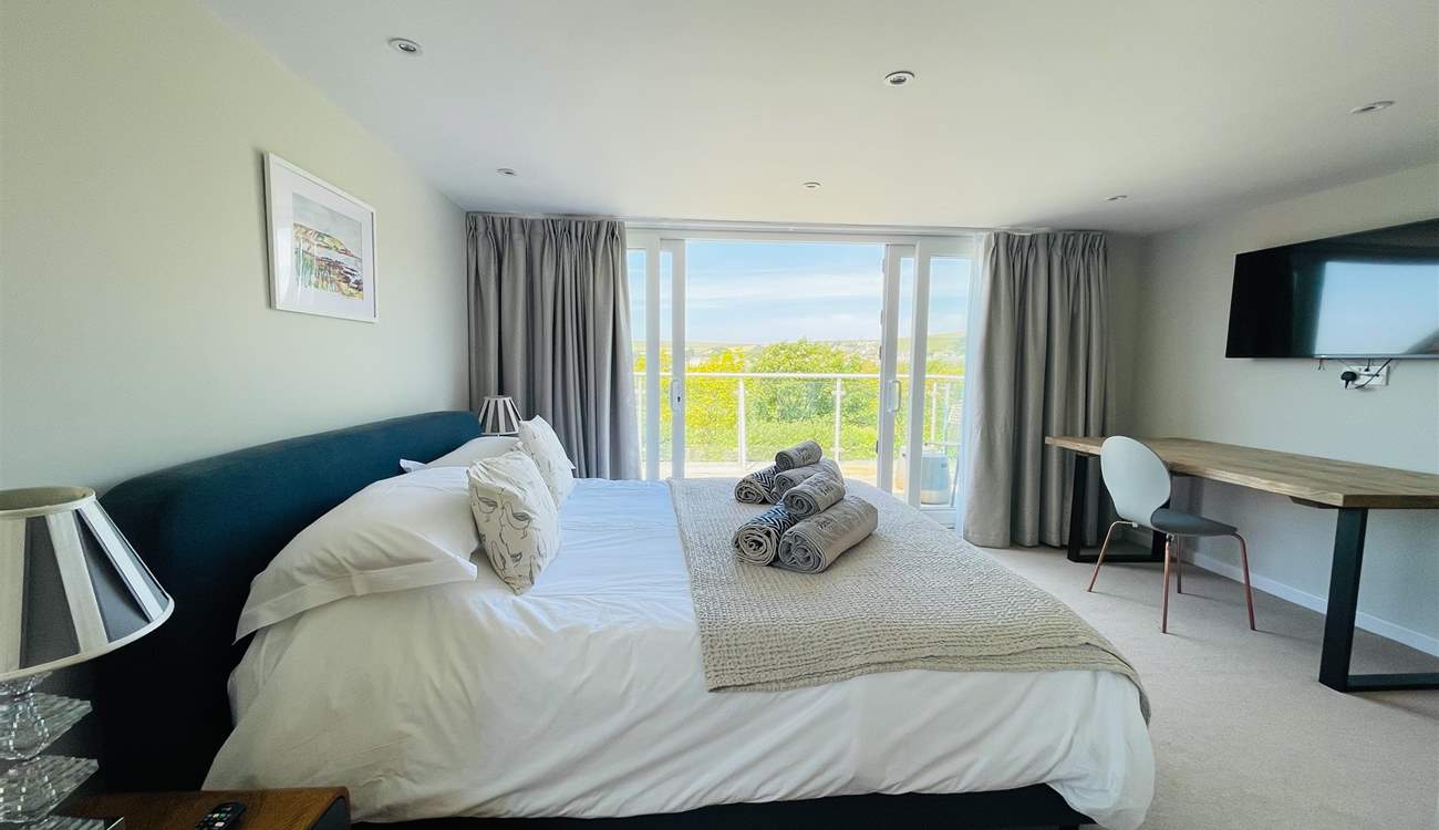 The super-king double bedroom has a terrace and en suite. 