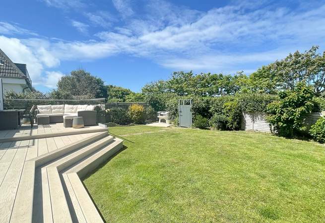 The lovely garden is ideal for summer days.